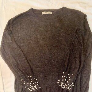 Sweater with pearl detail